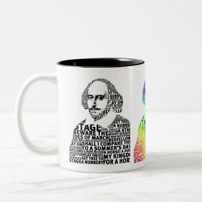 Tasse 2 Couleurs Conception de texte Shakespeare (Gauche)