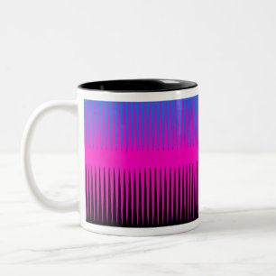 Tasse 2 Couleurs Conception de vague rose bleu et noir