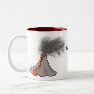 Tasse 2 Couleurs Conception de volcan chaud Smokin
