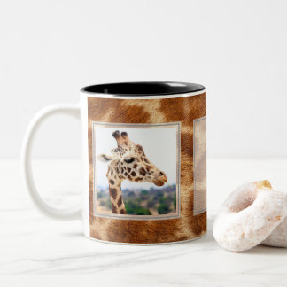 Tasse 2 Couleurs Conception des images w/Text de la girafe 2 vos