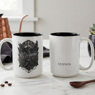 Tasse 2 Couleurs Conception gothique baroque Onyx lunatique