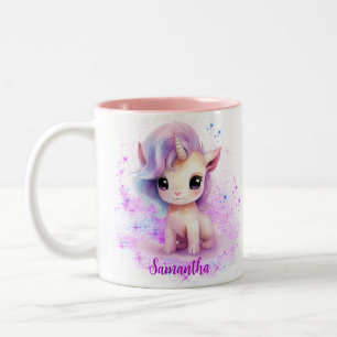 Tasse 2 Couleurs Conception Unicorne personnalisée