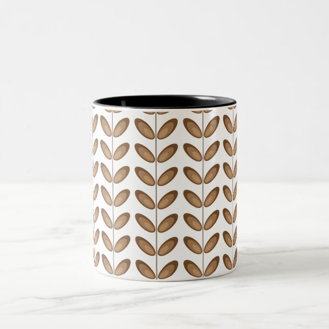 Tasse 2 Couleurs Conceptions de feuilles vectorielles (Centre)