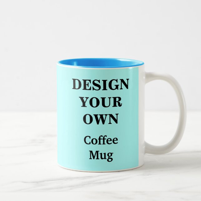 Tasse 2 Couleurs Concevez votre propre boue - Bleu clair (Droit)
