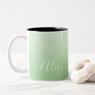 Tasse 2 Couleurs Concevez votre propre OMbre sage et votre nom