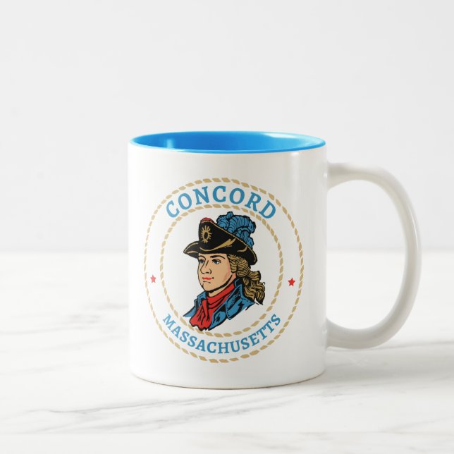 Tasse 2 Couleurs Concord Massachusetts Colonial (Droit)