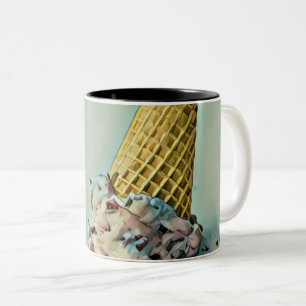 Tasse 2 Couleurs cône crème glacée pour amoureux de la crème glacée