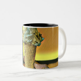 Tasse 2 Couleurs cône vintage de crème glacée