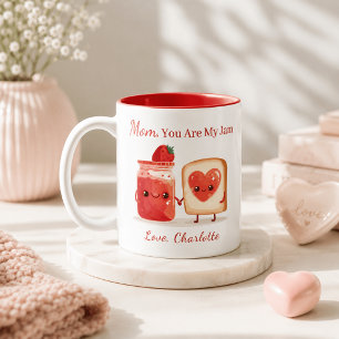 Tasse 2 Couleurs Confiture de fraises mignonne personnalisée Cadeau