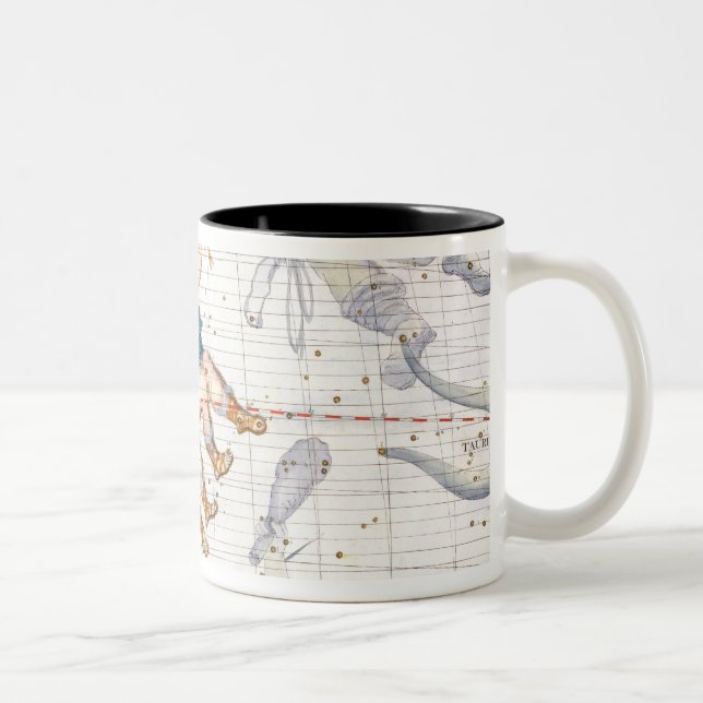 Tasse 2 Couleurs Constellation de Gémeaux avec le mineur de Canis, (Droit)