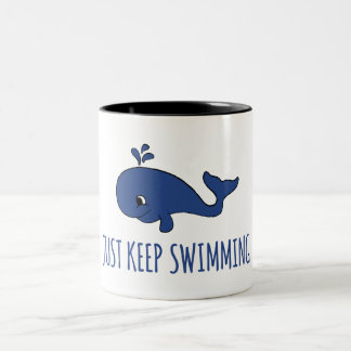 Tasse 2 Couleurs Continuez À Nager De La Baleine