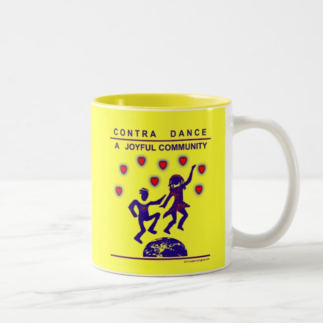 Tasse 2 Couleurs Contre la joie de danse (Droit)