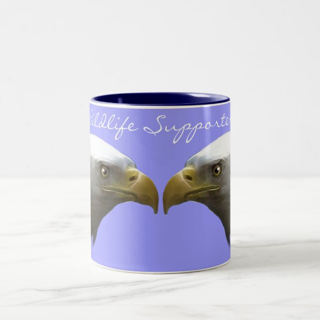Tasse 2 Couleurs Cool Bald Eagle Wildlife Collection (Centre)