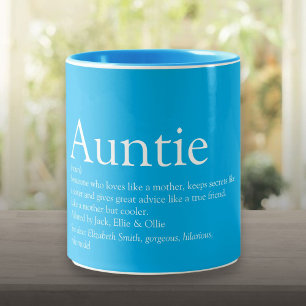 Tasse 2 Couleurs Cool moderne meilleure jamais Tante Tante Définiti