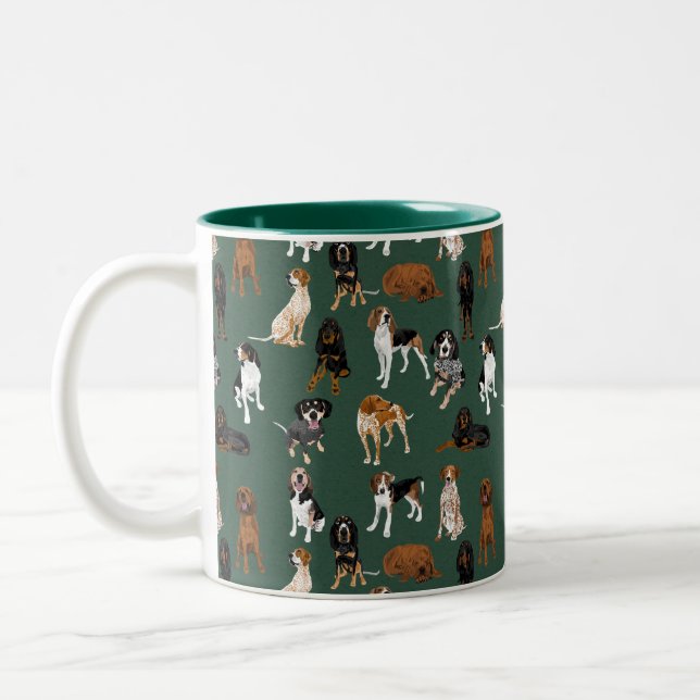 Tasse 2 Couleurs Coonhound (Gauche)