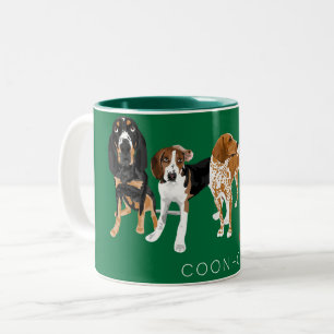 Tasse 2 Couleurs Coonhound Dad Green