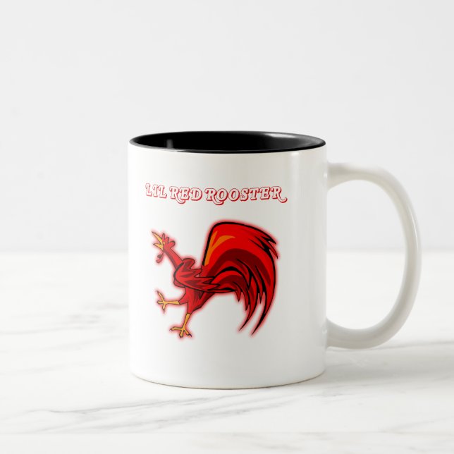 Tasse 2 Couleurs Coq de rouge de Lil (Droit)