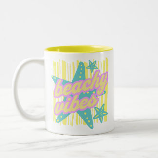 Tasse 2 Couleurs Coquillages Fantaisistes de Plage