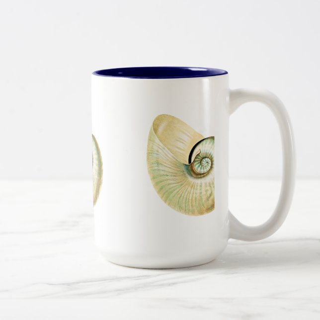 Tasse 2 Couleurs Coquille de Nautilus (Droit)