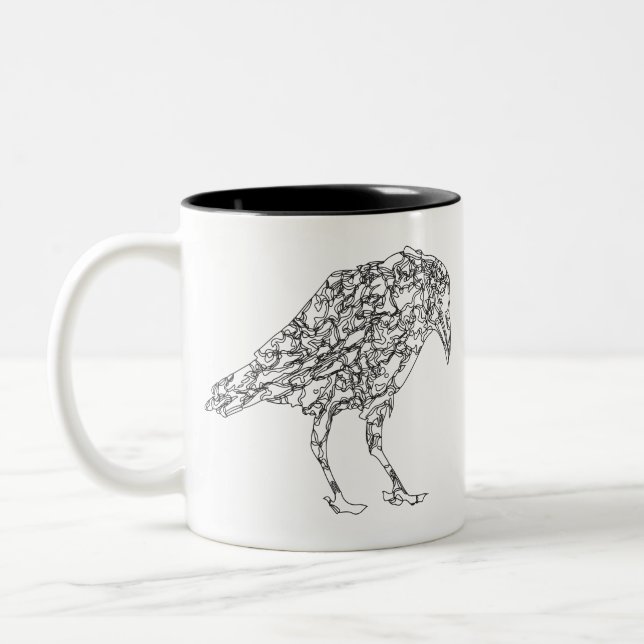 Tasse 2 Couleurs Corbeau (Gauche)