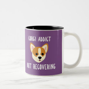 Tasse 2 Couleurs Corgi Addict ne se rétablissant pas