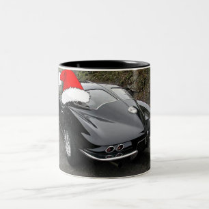 Tasse 2 Couleurs Corvette de Noël - Fenêtre Split noir