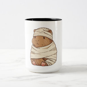 Tasse 2 Couleurs Costume de mummy capybara Kawaii pour Halloween