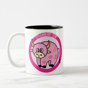 Tasse 2 Couleurs Costume de vache fraise Idées de design mignonne D