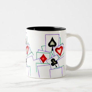Tasse 2 Couleurs Costumes de joueur de carte