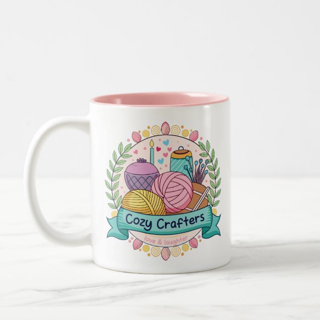 Tasse 2 Couleurs Cosy Crafts Club (Gauche)