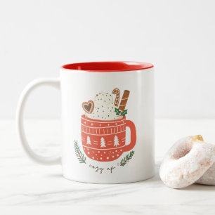 Tasse 2 Couleurs Cosy Up chocolat chaud Noël