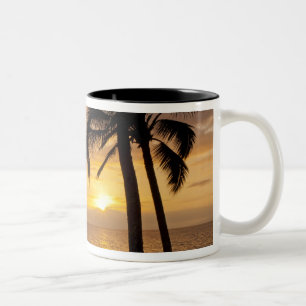 Tasse 2 Couleurs Coucher de soleil sur palmier
