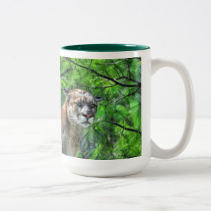 Tasse 2 Couleurs Cougar Mountain Lion & Pins d'été