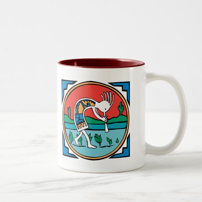 Tasse 2 Couleurs Couleur de Kokopelli (Droit)