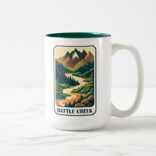 Tasse 2 Couleurs Couleurs de Battle Creek Idaho