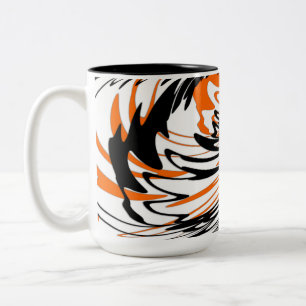 Tasse 2 Couleurs Couleurs du Bengale Orange et lignes noires