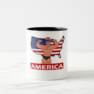 Tasse 2 Couleurs Coupe 4 juillet personnalisée 🇺 🇸