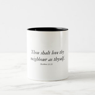 Tasse 2 Couleurs Coupe de café Bible Verse