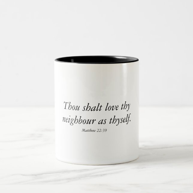 Tasse 2 Couleurs Coupe de café Bible Verse (Centre)