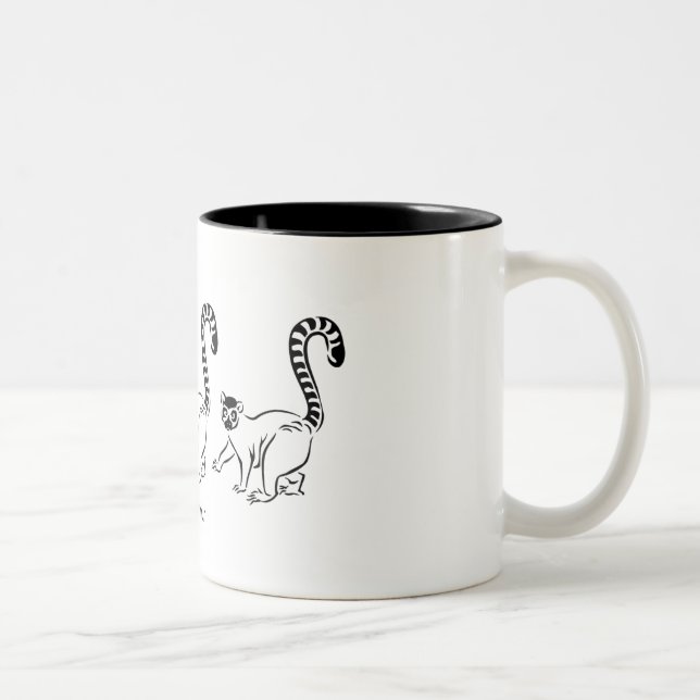 Tasse 2 Couleurs Coupe de café Lemur (Droit)