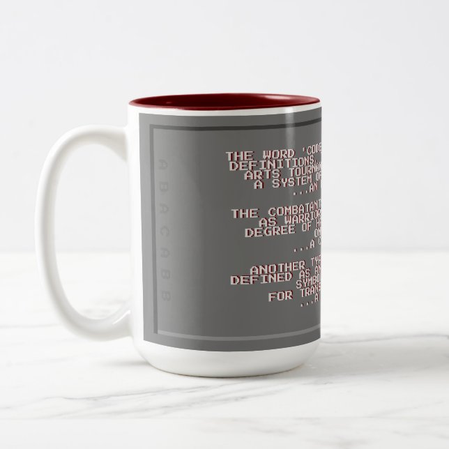 Tasse 2 Couleurs Coupe du code de combat (Gauche)