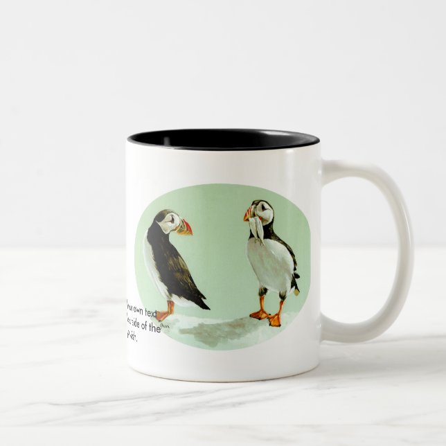 Tasse 2 Couleurs Coupe Puffin de Musique (Droit)