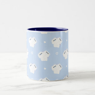 Tasse 2 Couleurs Couple d'ours polaire mignon