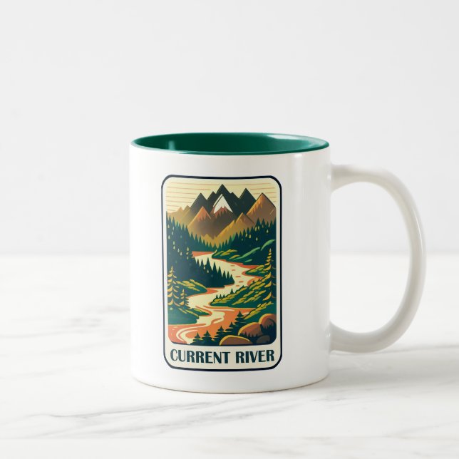 Tasse 2 Couleurs Courant Rivière Missouri Couleurs (Droit)