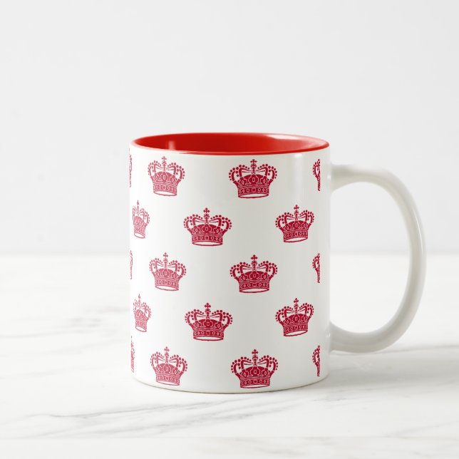 Tasse 2 Couleurs Couronne 01 - Jaune sur le blanc (Droit)