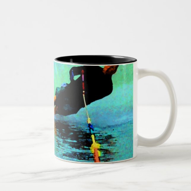 Tasse 2 Couleurs cours de slalom de waterski, oh, balise ! (Droit)