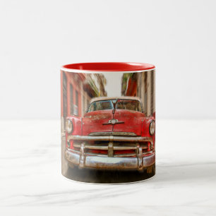 Tasse 2 Couleurs Course automobile dans les rues de la vieille Hava