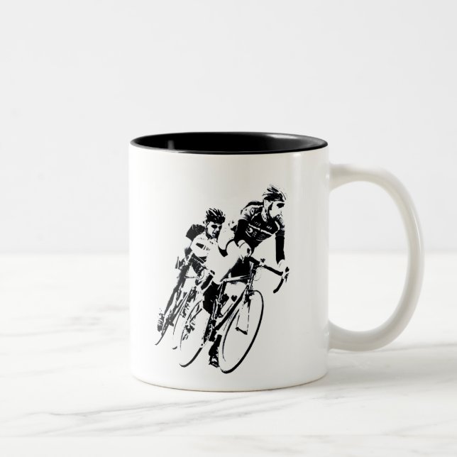 Tasse 2 Couleurs Courses à vélo -Ombre -2 (Droit)