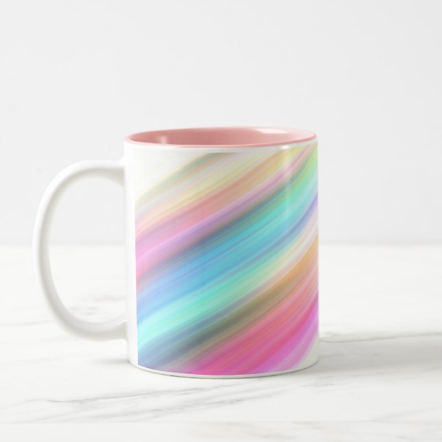 Tasse 2 Couleurs Courses de brosse d'arc-en-ciel (Gauche)