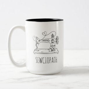 Tasse 2 Couleurs Couture drôle, cadeau de quilteur, amateur de cout
